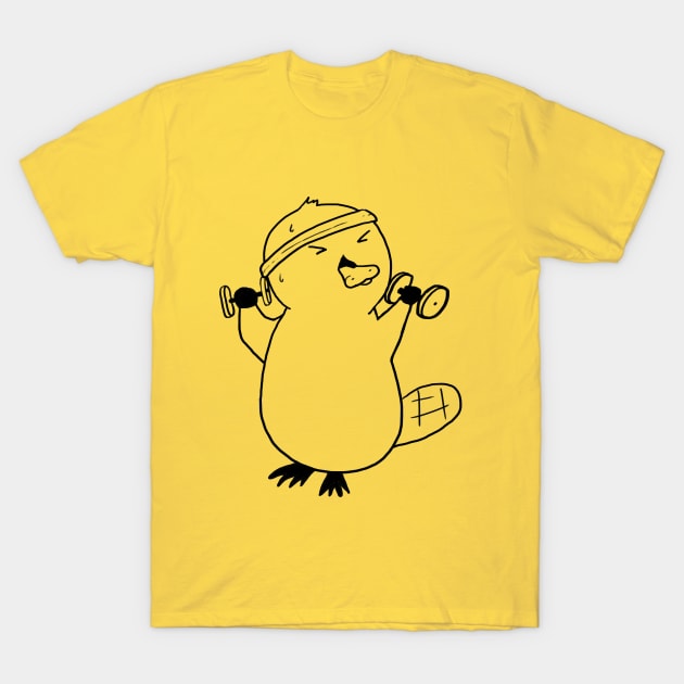 Platypus workout T-Shirt by crumblyBiscuit